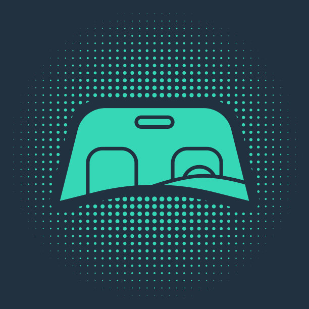 绿色汽车挡风玻璃图标孤立在蓝色图片下载