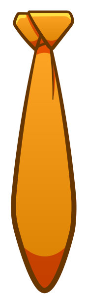 黄色领带在白色背景孤立图片下载