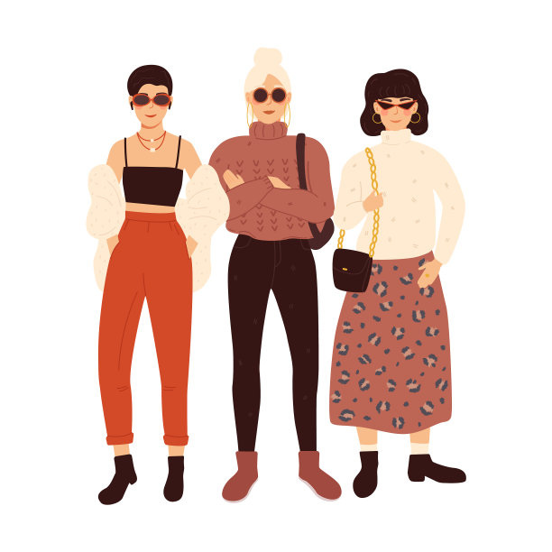 三个年轻漂亮的女人图片下载