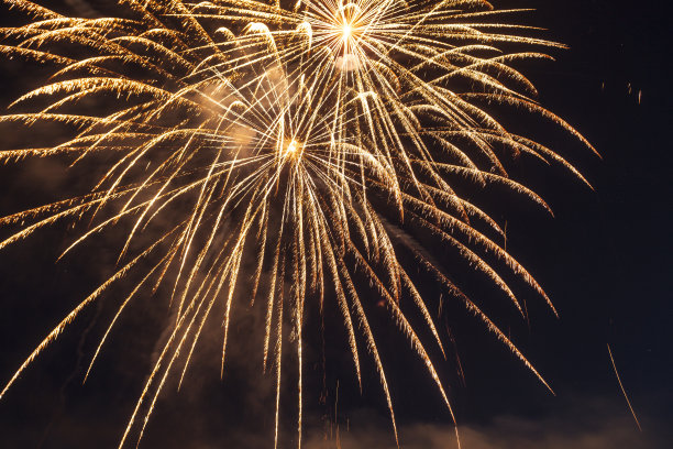 7月14日法国国庆日烟花。图片下载