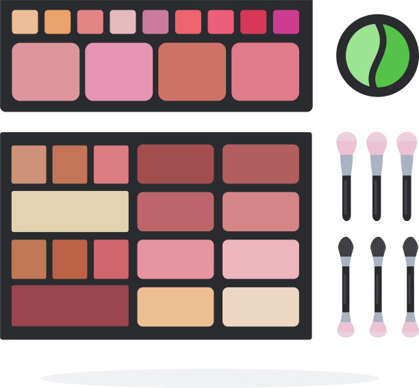 设置胭脂和眼影为化妆平图片下载