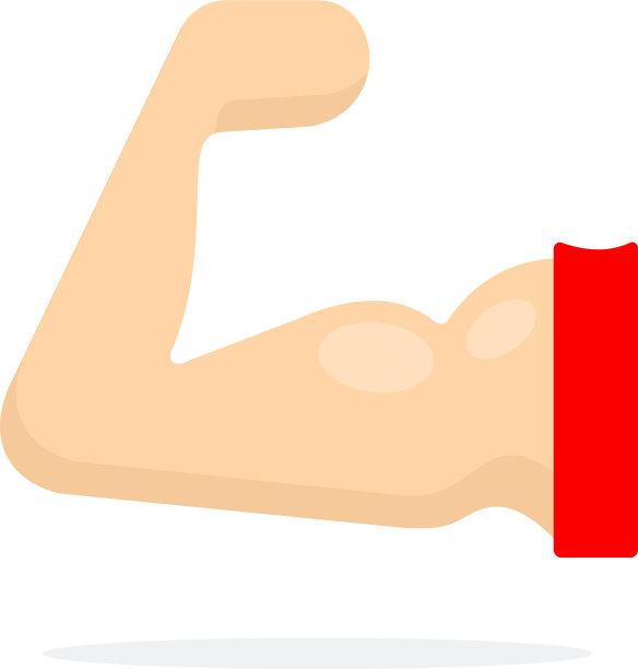 男子二头肌手臂用平板材料设计孤立图片下载