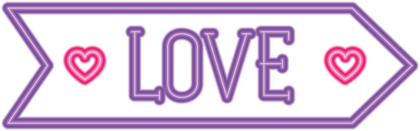 爱情标签在霓虹灯情人节图片下载