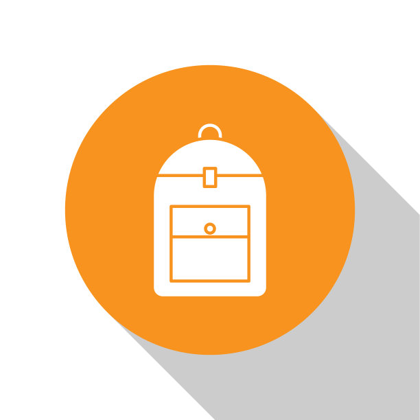 白色背包图标孤立在白色背景图片下载