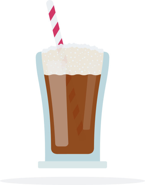 可可在一个玻璃用吸管平隔离图片下载