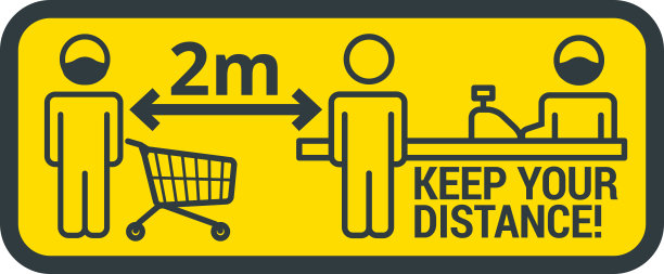 保持安全的社交距离标志图片下载