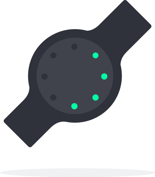 黑色健身追踪器，圆形表盘图片下载