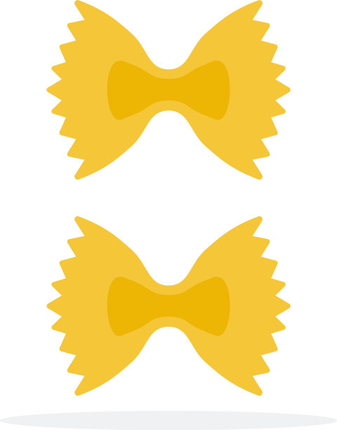 法法尔通心粉扁平孤立图片下载