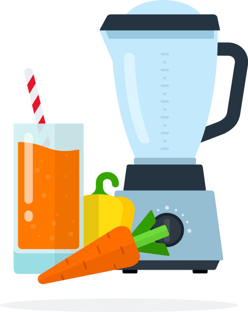 一杯蔬菜汁，胡萝卜，黄胡椒粉图片下载