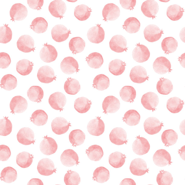 粉红石榴无缝图案上的白色。纺织品和印花设计。图片下载