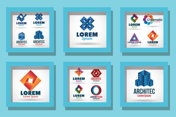 品牌设置在蓝色背景设计图片下载