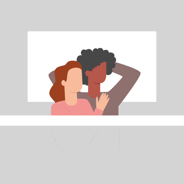 可爱的矢量人物晚上睡在一起。图片下载