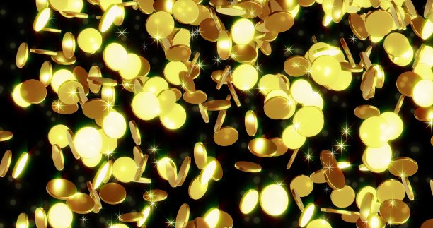 金色的硬币。商业和金融概念背景。三维渲染图片下载