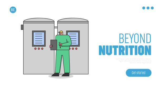 乳品生产的概念。网站登录页面。操作员按设备管理，控制牛奶灌装和巴氏杀菌过程。网页卡通线性轮廓平面风格。矢量图图片下载