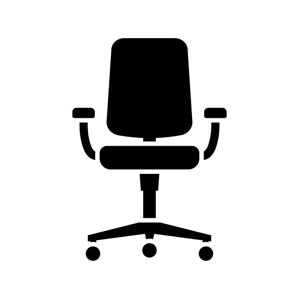 办公室扶手椅-室内图标矢量设计模板图片下载