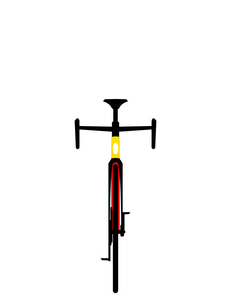 道路自行车前视图矢量插图图片下载