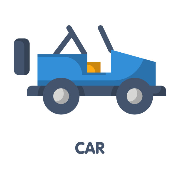 26042020 -汽车平面图标矢量设计插图上的白色背景图片下载