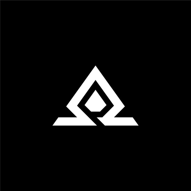 首字母p标志模板与三角形图标图片下载