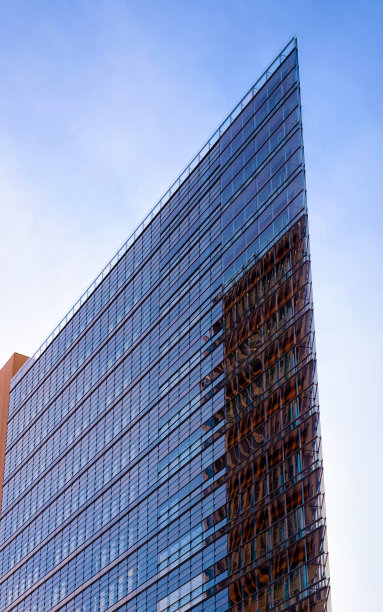 现代玻璃公寓住宅商业建筑柏林德国反射图片下载