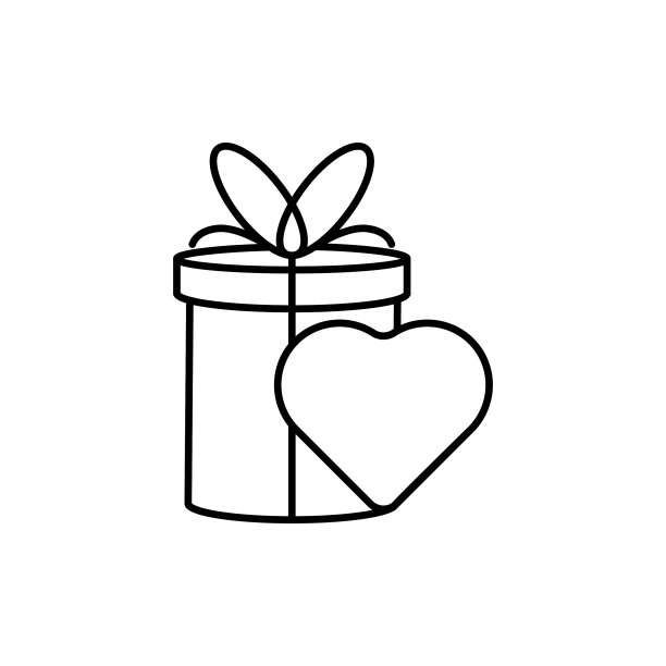 礼盒图标孤立在白色背景上图片下载