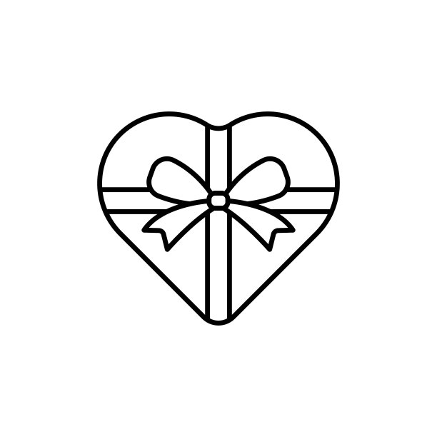 礼盒图标孤立在白色背景上图片下载