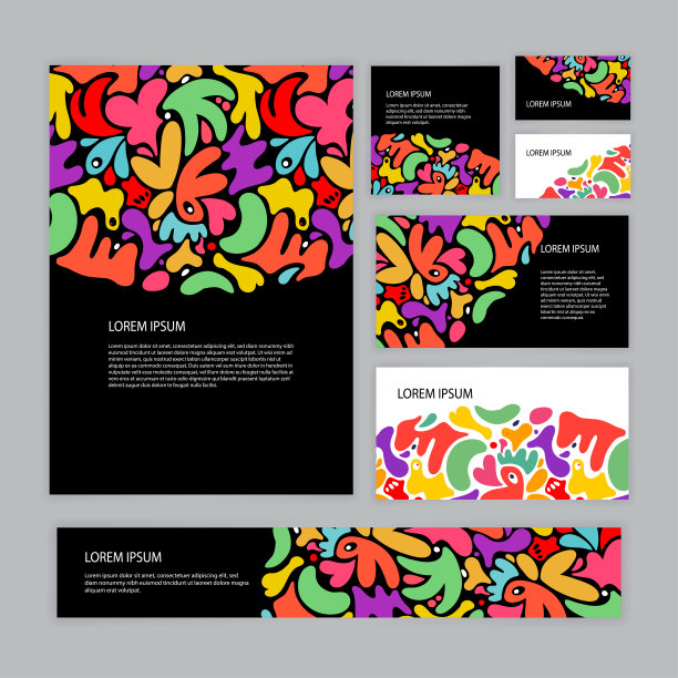 可爱的企业身份模板素材图片