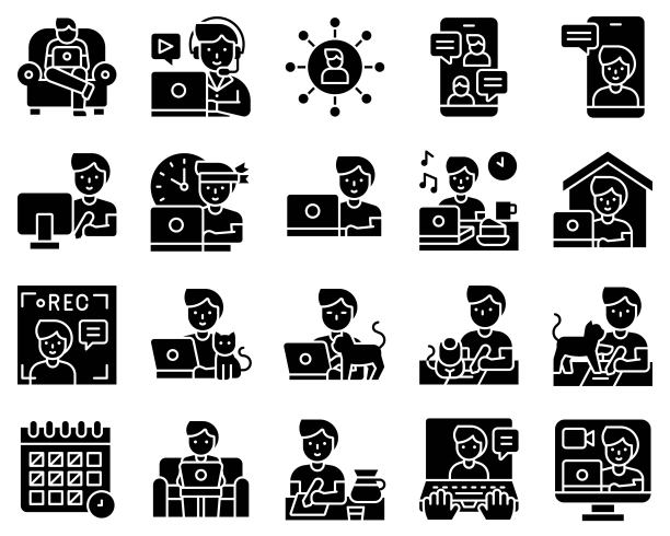 在家工作图标设置，男性版本图片下载