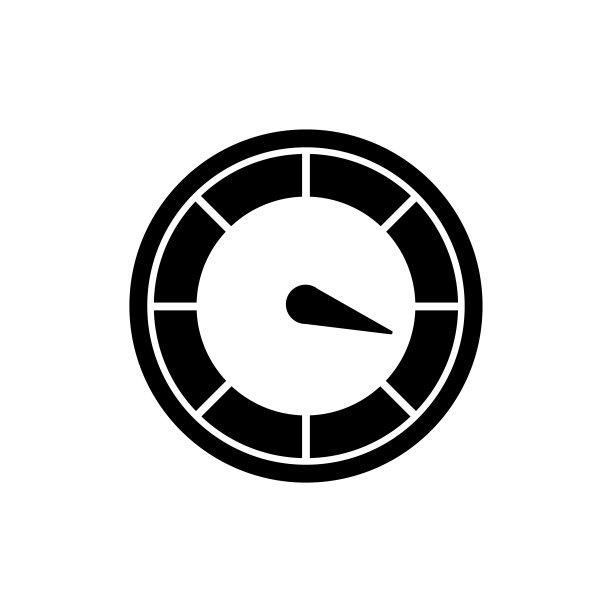 白色背景上的速度计图标logo图片下载