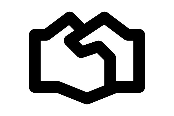 业务握手/合同协议平面矢量图标的应用程序和网站图片下载