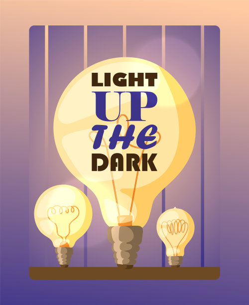 灯泡排版海报图片下载