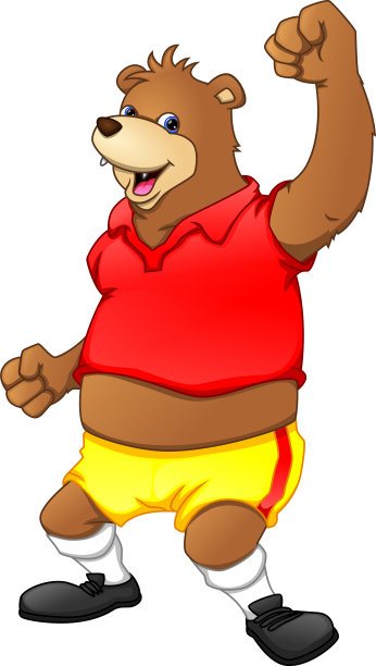 可爱的小熊穿着运动服图片下载