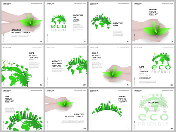 小册子版式方形封面设计图片下载