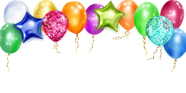 彩色气球插图图片下载