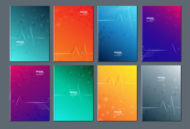 简约现代的封面设计。动态彩色渐变。未来的几何图案。蓝色、粉色、黄色、绿色、橙色、紫色招贴模板。图片下载