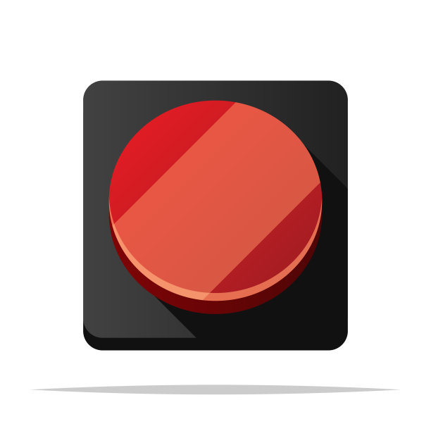 红色按下按钮矢量孤立的插图图片下载
