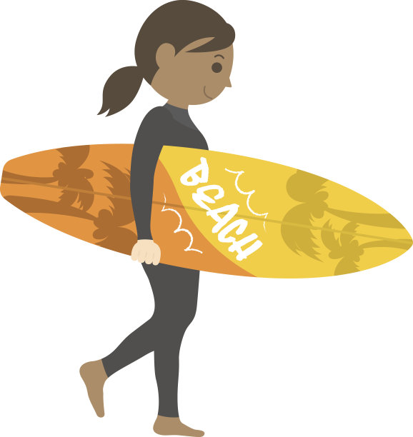 女冲浪素材图片