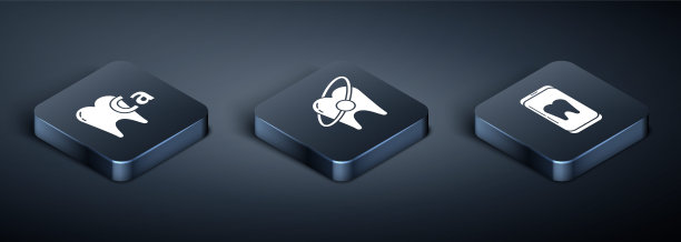 设置等距钙牙齿，在线牙科保健和牙齿美白概念图标。向量图片下载