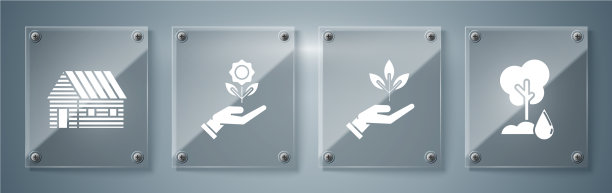 设置浇灌树木植物在手环境图片下载