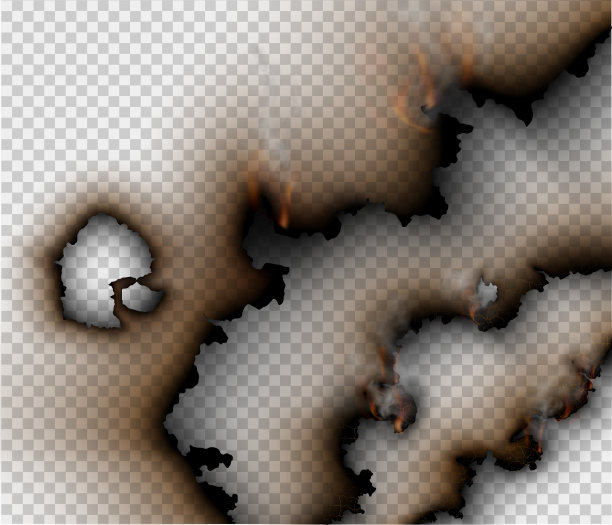 透明设计用火烧模板撕纸图片下载