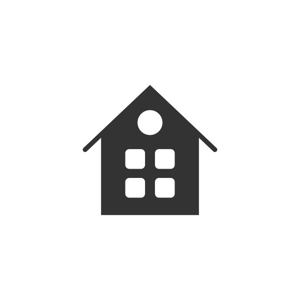 扁平风格的房屋建筑图标图片下载