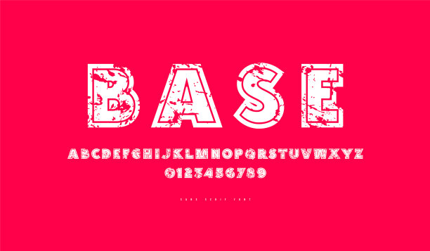 带轮廓的无衬线字体图片下载