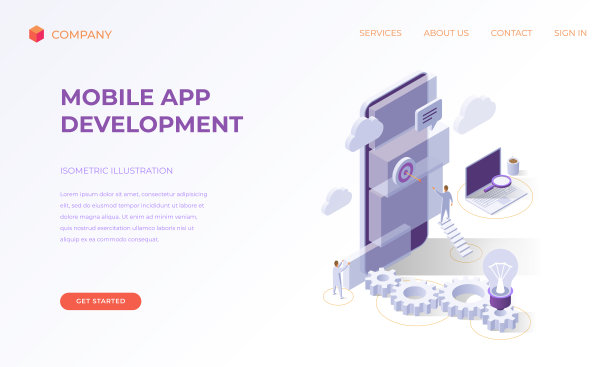 用于移动应用开发的登陆页面图片下载