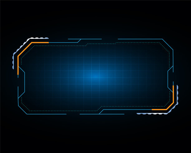 屏幕科学全息图框架模板概念图片下载