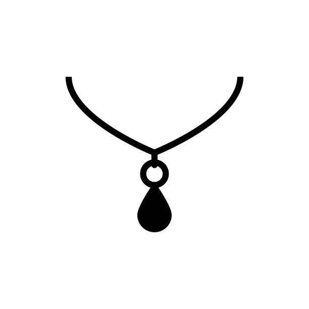 项链图标平面矢量模板设计流行图片下载