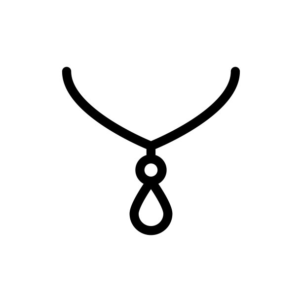 项链图标平面矢量模板设计流行图片下载