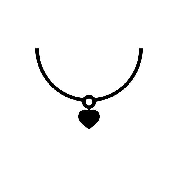 项链图标平面矢量模板设计流行图片下载