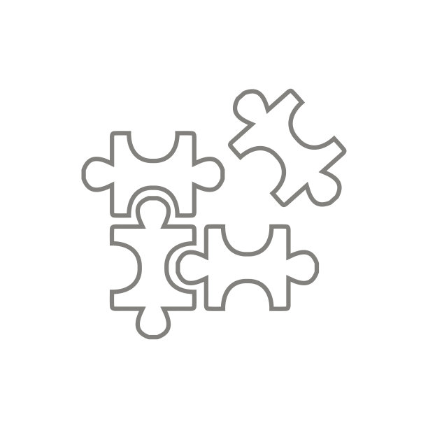 拼图图标平面矢量模板设计流行图片下载