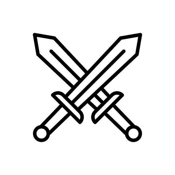 剑图标平面矢量模板设计流行图片下载