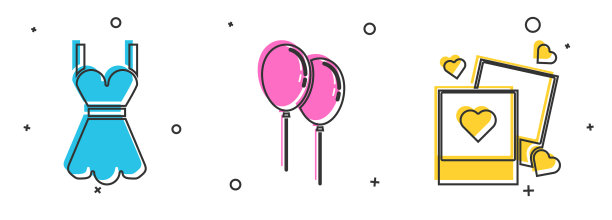 让女人用丝带和两个装饰气球图片下载