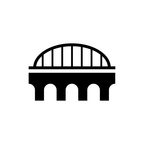 桥梁建筑图标矢量插图模板设计流行图片下载